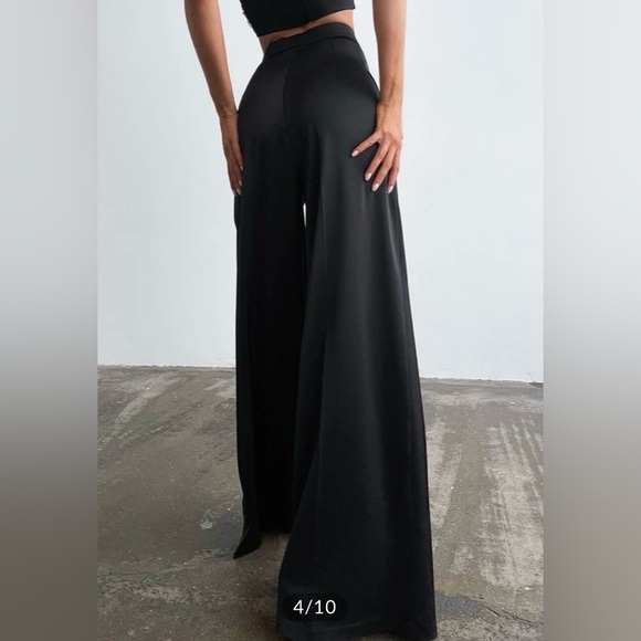 Commense Satin Wide Leg Dress Pants - Picture 4 of 12